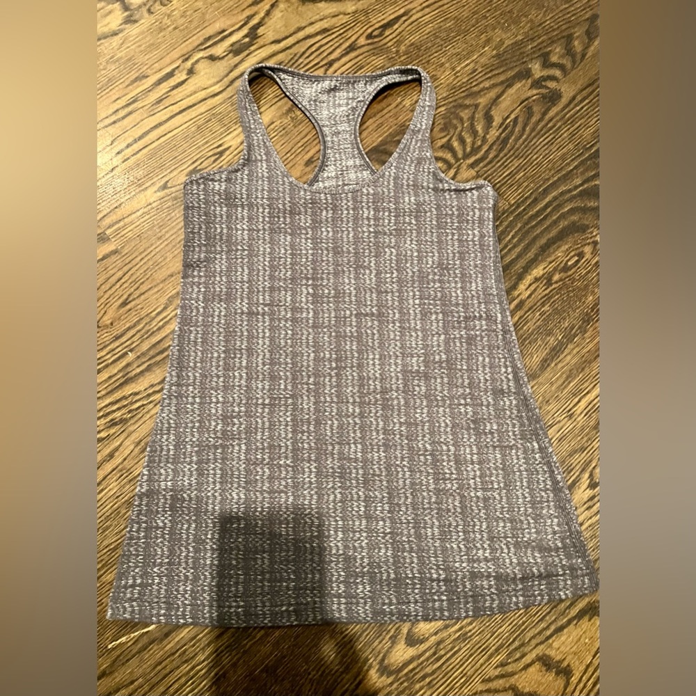 Worn once! “Lululemon” Gray Haze Print Racerback Tank!!